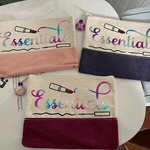 Brand New Zippered Makeup Bag-- Your Choice of Color